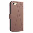 For iPhone 6 / 7 / 8 / SE Geometric Pattern RFID Leather Phone Case(Brown) - 3