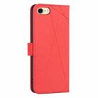 For iPhone 6 / 7 / 8 / SE Geometric Pattern RFID Leather Phone Case(Red) - 3