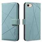 For iPhone 6 / 7 / 8 / SE Geometric Pattern RFID Leather Phone Case(Green) - 1