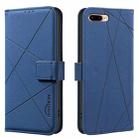 For iPhone 6 Plus / 7 Plus / 8 Plus Geometric Pattern RFID Leather Phone Case(Blue) - 1