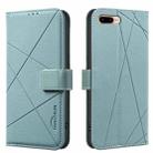 For iPhone 6 Plus / 7 Plus / 8 Plus Geometric Pattern RFID Leather Phone Case(Green) - 1
