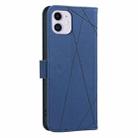 For iPhone 11 Geometric Pattern RFID Leather Phone Case(Blue) - 3