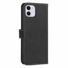 For iPhone 11 Geometric Pattern RFID Leather Phone Case(Black) - 3