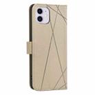 For iPhone 12 / 12 Pro Geometric Pattern RFID Leather Phone Case(Beige) - 3