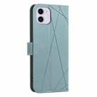 For iPhone 12 / 12 Pro Geometric Pattern RFID Leather Phone Case(Green) - 3