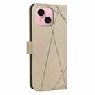 For iPhone 13 / 14 Geometric Pattern RFID Leather Phone Case(Beige) - 3