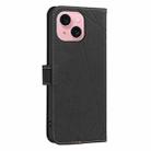 For iPhone 13 / 14 Geometric Pattern RFID Leather Phone Case(Black) - 3