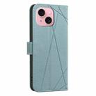 For iPhone 13 / 14 Geometric Pattern RFID Leather Phone Case(Green) - 3