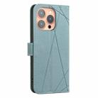 For iPhone 13 Pro Max Geometric Pattern RFID Leather Phone Case(Green) - 3