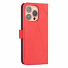 For iPhone 14 Pro Geometric Pattern RFID Leather Phone Case(Red) - 3
