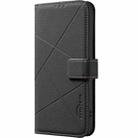 For iPhone 14 Pro Geometric Pattern RFID Leather Phone Case(Black) - 2