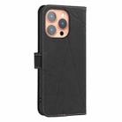 For iPhone 14 Pro Geometric Pattern RFID Leather Phone Case(Black) - 3