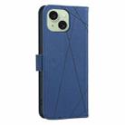 For iPhone 14 Plus / 15 Plus Geometric Pattern RFID Leather Phone Case(Blue) - 3