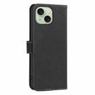 For iPhone 14 Plus / 15 Plus Geometric Pattern RFID Leather Phone Case(Black) - 3