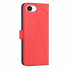 For iPhone 16e Geometric Pattern RFID Leather Phone Case(Red) - 3