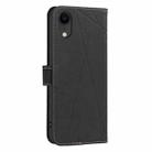 For iPhone XR Geometric Pattern RFID Leather Phone Case(Black) - 3