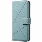 For iPhone XS Max Geometric Pattern RFID Leather Phone Case(Green) - 2