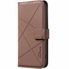 For iPhone 17 Geometric Pattern RFID Leather Phone Case(Brown) - 2