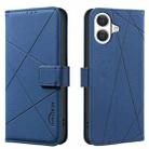 For iPhone 17 Geometric Pattern RFID Leather Phone Case(Blue) - 1