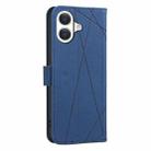 For iPhone 17 Geometric Pattern RFID Leather Phone Case(Blue) - 3