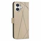 For iPhone 17 Geometric Pattern RFID Leather Phone Case(Beige) - 3