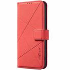For iPhone 17 Geometric Pattern RFID Leather Phone Case(Red) - 2