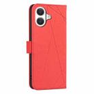 For iPhone 17 Geometric Pattern RFID Leather Phone Case(Red) - 3