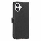 For iPhone 17 Geometric Pattern RFID Leather Phone Case(Black) - 3