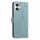 For iPhone 17 Geometric Pattern RFID Leather Phone Case(Green) - 3
