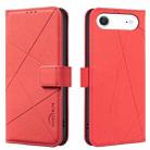 For iPhone 17 Air Geometric Pattern RFID Leather Phone Case(Red) - 1