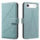 For iPhone 17 Air Geometric Pattern RFID Leather Phone Case(Green) - 1