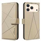 For iPhone 17 Pro Geometric Pattern RFID Leather Phone Case(Beige) - 1