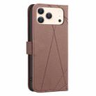 For iPhone 17 Pro Max Geometric Pattern RFID Leather Phone Case(Brown) - 3