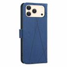 For iPhone 17 Pro Max Geometric Pattern RFID Leather Phone Case(Blue) - 3
