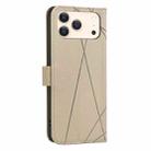 For iPhone 17 Pro Max Geometric Pattern RFID Leather Phone Case(Beige) - 3