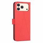 For iPhone 17 Pro Max Geometric Pattern RFID Leather Phone Case(Red) - 3