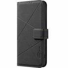 For iPhone 17 Pro Max Geometric Pattern RFID Leather Phone Case(Black) - 2