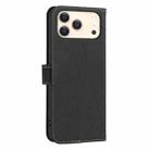 For iPhone 17 Pro Max Geometric Pattern RFID Leather Phone Case(Black) - 3