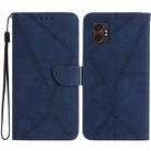 For Samsung Galaxy XCover7 Pro Stitching Embossed Leather Phone Case(Blue) - 1
