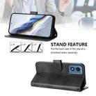 For Motorola Moto G Play 4G 2024 Global Line Splicing Buckle Retro Leather Phone Case(Black) - 3