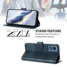 For Motorola Moto G Play 4G 2024 Global Line Splicing Buckle Retro Leather Phone Case(Dark Blue) - 3