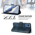 For Motorola Moto G Play 5G 2024 Global Line Splicing Buckle Retro Leather Phone Case(Dark Blue) - 3