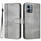 For Motorola Moto G Play 2025 / G Power 2025 Line Splicing Buckle Retro Leather Phone Case(Grey) - 2