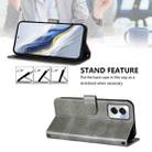 For Motorola Moto G Power 5G 2024 Line Splicing Buckle Retro Leather Phone Case(Grey) - 3