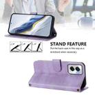 For Motorola Moto G Power 5G 2024 Line Splicing Buckle Retro Leather Phone Case(Purple) - 3