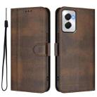 For Motorola Moto G Power 5G 2024 Line Splicing Buckle Retro Leather Phone Case(Brown) - 2