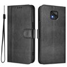 For Motorola Moto G Power 2021 Line Splicing Buckle Retro Leather Phone Case(Black) - 2