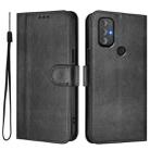 For Motorola Moto G Power 2022 Line Splicing Buckle Retro Leather Phone Case(Black) - 2