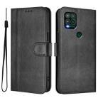For Motorola Moto G Stylus 5G 2021 Line Splicing Buckle Retro Leather Phone Case(Black) - 2
