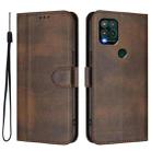 For Motorola Moto G Stylus 5G 2021 Line Splicing Buckle Retro Leather Phone Case(Brown) - 2